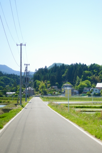 田舎道の写真