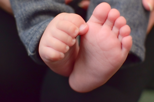 赤ちゃんの足裏の写真